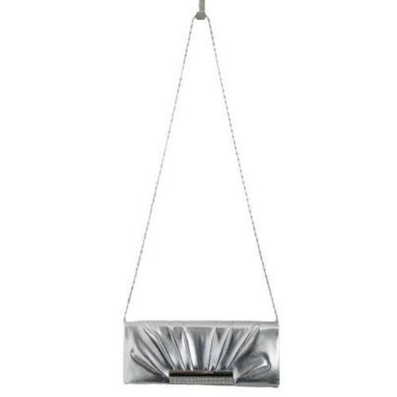 Silver Clutch with Chain - Picture 3 of 7